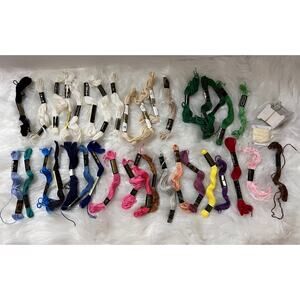 Mixed Lot DMC Coats & Clark Embroidery Floss Thread Amounts Vary - Mostly Full